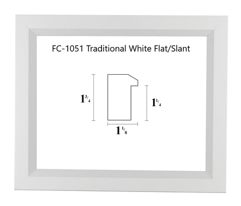 FC-1051 Traditional White Flat/Slant