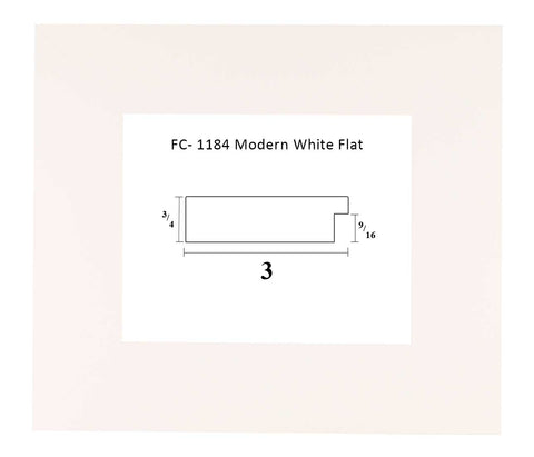 FC-1184 Modern White Flat