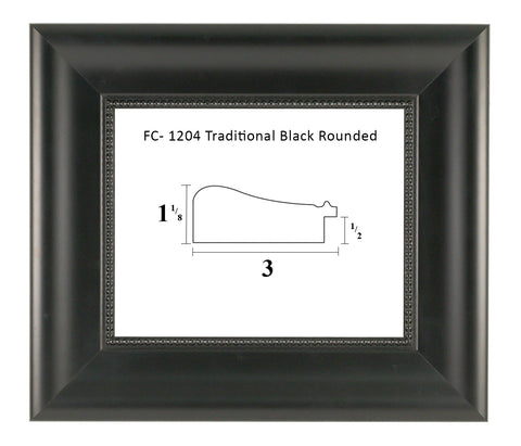 FC-1204 Traditional Black Rounded