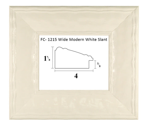 FC-1215 Wide Modern White Slant